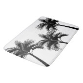 Tropical Island Black Palm Trees Silhouette Badmat (Gekanteld)