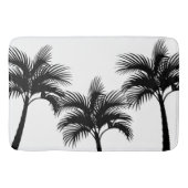 Tropical Island Black Palm Trees Silhouette Badmat (Voorkant)