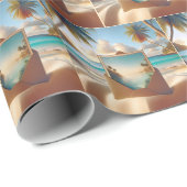 Tropical Island Briefkaart in een envelop Cadeaupapier (Rol Hoek)