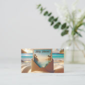 Tropical Island Briefkaart in een envelop Visitekaartje (Staand voorkant)