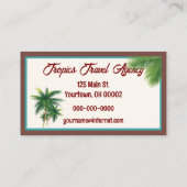 Tropical Island Briefkaart in een envelop Visitekaartje (Achterkant)