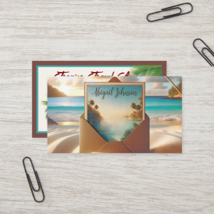 Tropical Island Briefkaart in een envelop Visitekaartje