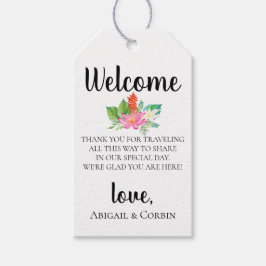 Tropical Island bruiloft welkomsttas Cadeaulabel