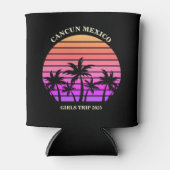Tropical Island Custom Beach Palm Tree Meisjes Tri Blikjeskoeler (Voorkant)