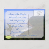 Tropical Island Destination Wedding Save the Date Aankondigingskaart (Achterkant)