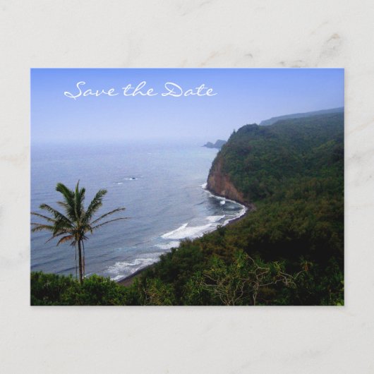 Tropical Island Destination Wedding Save the Date Aankondigingskaart (Voorkant)