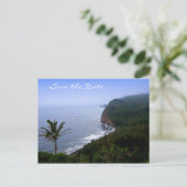Tropical Island Destination Wedding Save the Date Aankondigingskaart (Staand voorkant)