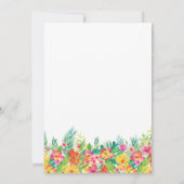 Tropical Island Floral Engagement Party Uitnodigin Kaart (Achterkant)