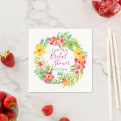 Tropical Island Floral krans gepersonaliseerd Servet (Insitu)