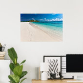 Tropical Island Footprints On The Sand   Poster (Thuiskantoor)