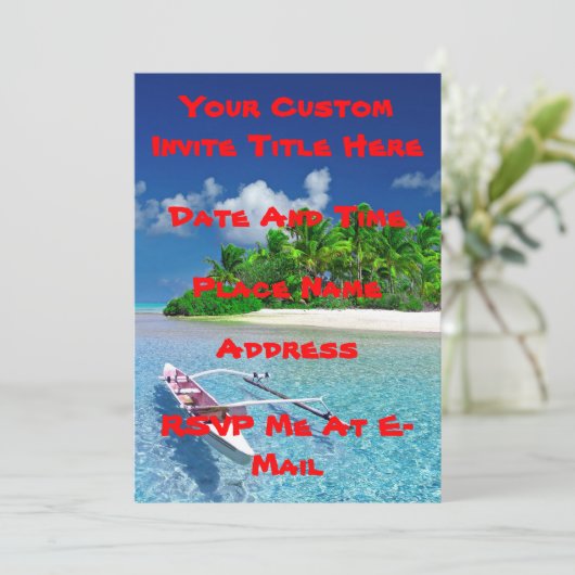 Tropical Island Getaway Kaart (Staand voorkant)