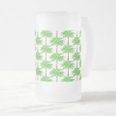 Tropical Island Groene Palmboom Matglas Bierpul (Voorkant rechts)