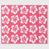 Tropical Island Hawaiian Hibiscus Flowe Pink Cadeaupapier (Vlak)
