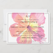 Tropical Island Hibiscus bruiloft uitnodiging (Voorkant)