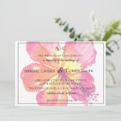 Tropical Island Hibiscus bruiloft uitnodiging (Staand voorkant)