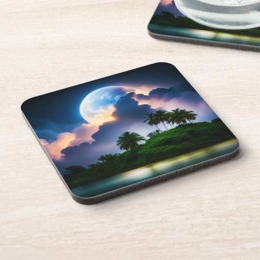 Tropical Island Moonlight Onderzetter (Linkerzijde)