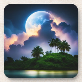 Tropical Island Moonlight Onderzetter