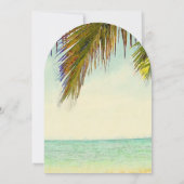 Tropical Island Palm Beach vrijgezellenfeest Kaart (Achterkant)