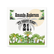 Tropical Island Palm Sunset Uitnodiging