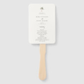 Tropical Island Palm Tree bruiloft programma Handwaaier (Voorkant)