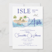 Tropical Island Palm Tree Destination Bachelorette Kaart (Voorkant)