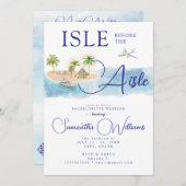 Tropical Island Palm Tree Destination Bachelorette Kaart (Voorkant / Achterkant)