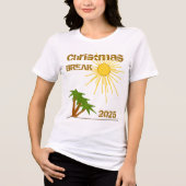 Tropical Island Palm Tree Spring Break Tri-Blend Shirt (Voorkant)