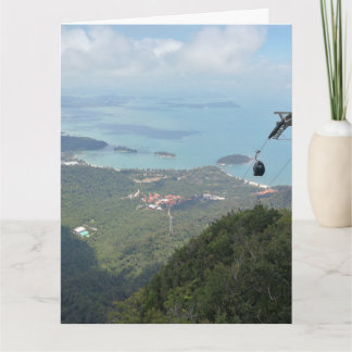 Tropical Island Panorama with Cable Car Kaart