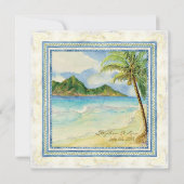 Tropical Island Paradise - Uitnodiging voor bruilo (Achterkant)