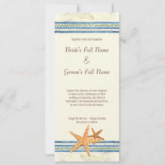 Tropical Island Paradise - Uitnodiging voor bruilo (Voorkant)