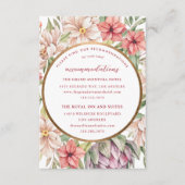 Tropical Island Pastel Floral Accommodaties Informatiekaartje (Voorkant)