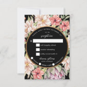 Tropical Island Pastel Floral Accommodaties RSVP Kaartje (Voorkant)