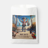 Tropical Island Pirate Boy Verjaardagsfeest Bedankzakje (Voorkant)