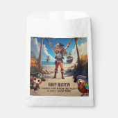 Tropical Island Pirate Girl Verjaardagsfeestje Bedankzakje (Voorkant)