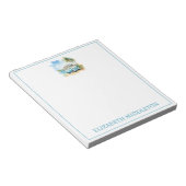 Tropical Island Retro Blue Bus Notitieblok (Schuin)