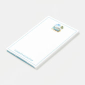 Tropical Island Retro Blue Bus Post-it® Notes (Schuin)