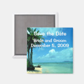 Tropical Island Save the Date Magnet (Voorkant / Achterkant)