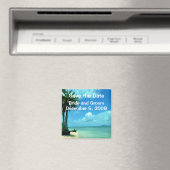 Tropical Island Save the Date Magnet (Insitu (Vaatwasser))