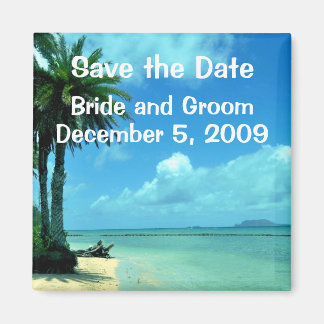 Tropical Island Save the Date Magnet