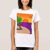Tropical Island Scene Spaghetti Straps Tanktop (Voorkant)