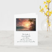 Tropical Island Sunrise voor sympathie Dank u Kaart (Gele Bloem)