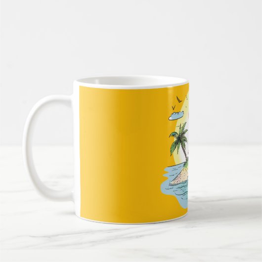 Tropical Island Sunset Drinkware Koffiemok (Links)