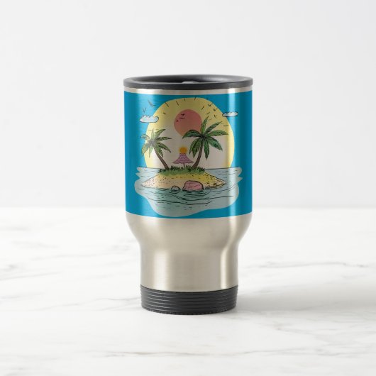 Tropical Island Sunset Drinkware Reisbeker (Center)