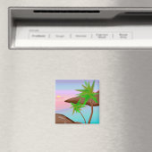 Tropical Island Sunset Magnet (Insitu (Vaatwasser))