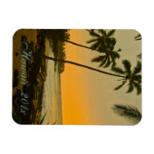 Tropical Island Sunset Magnet Magneet (Horizontaal)