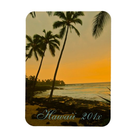 Tropical Island Sunset Magnet Magneet (Verticaal)