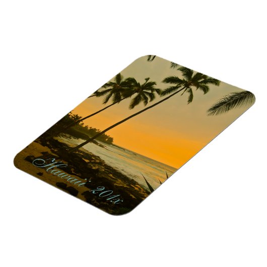 Tropical Island Sunset Magnet Magneet (Linkerzijde)