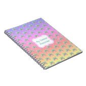 Tropical Island Sunset Palm Tree Notitieboek (Rechterzijde)