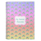 Tropical Island Sunset Palm Tree Notitieboek (Voorkant)