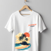 Tropical Island Sunset Summer Escape  T-shirt